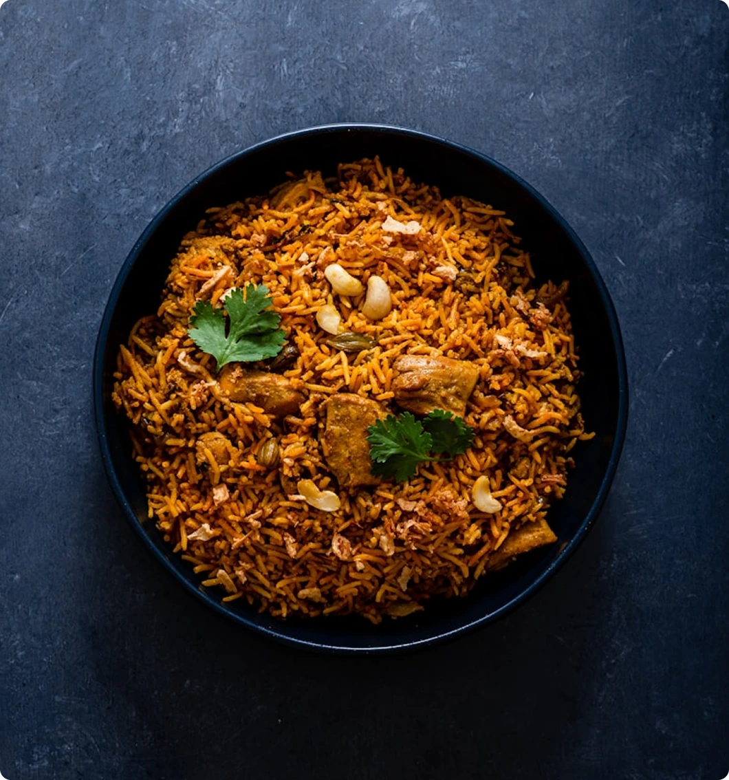 A freshly prepared rice meal available to order
