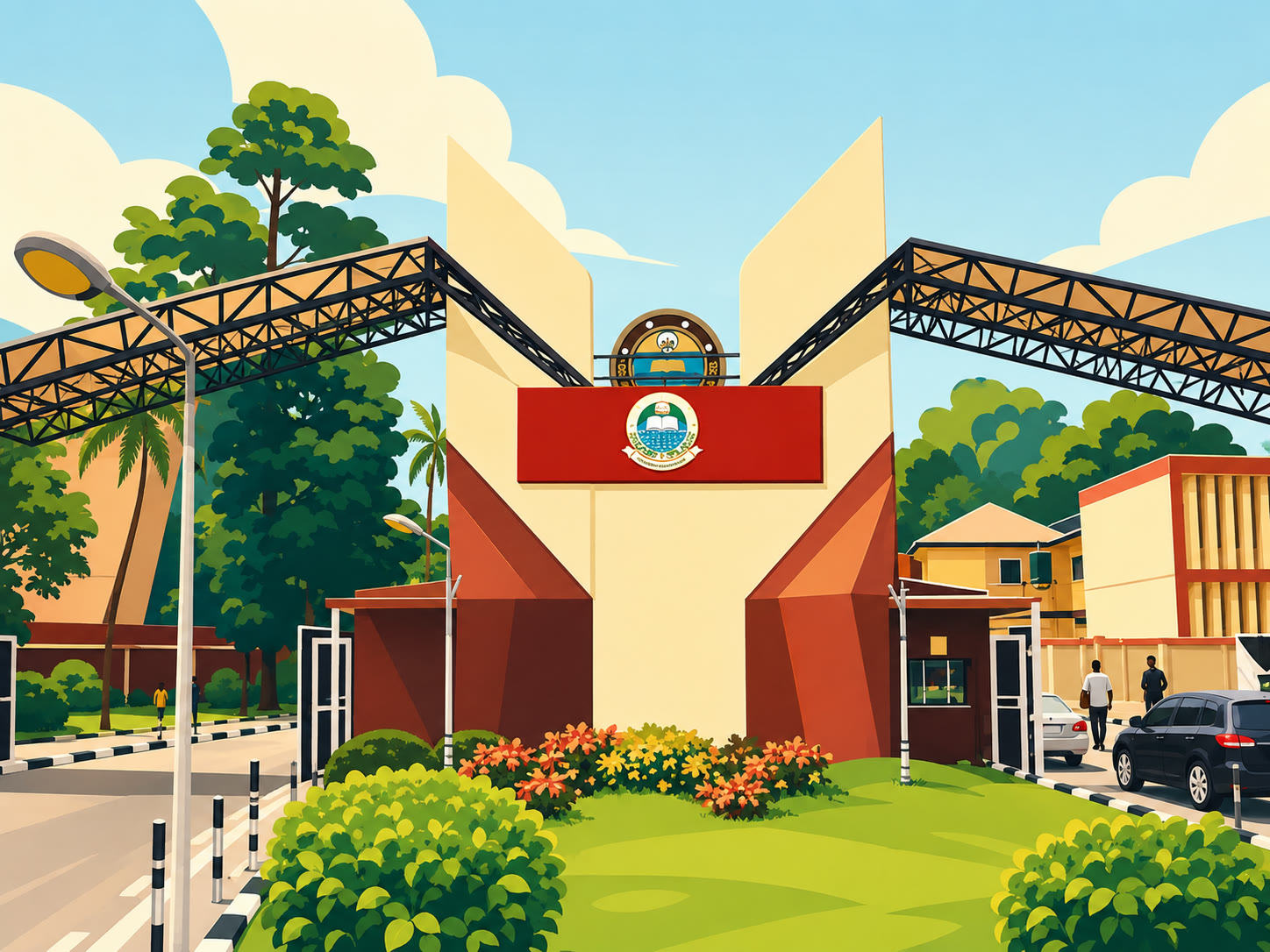 Illustrated entrance to the University of Ilorin
